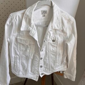 Jcrew white denim jacket
